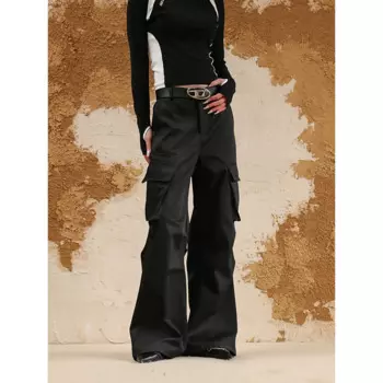 Брюки-карго мужские/женские прямые в стиле хип-хоп