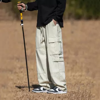 Брюки-карго TFETTERS мужские из 2024 хлопка, брендовые штаны в японском стиле, мешковатый спортивный костюм для альпинизма, весна-лето 100%