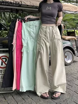 Брюки-карго женские летние в стиле ретро