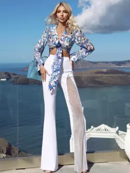 Брюки-клеш из вискозы, черные, белые, красные