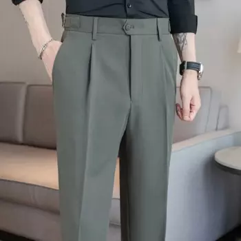 Брюки мужские из вискозы, с эластичным поясом, дышащие