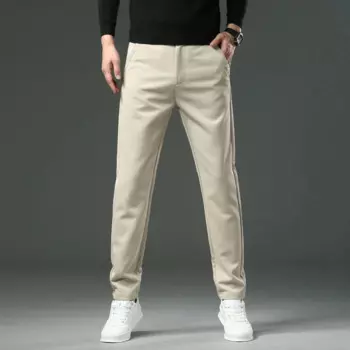 Брюки мужские прямые однотонные, на весну/осень, 28-38