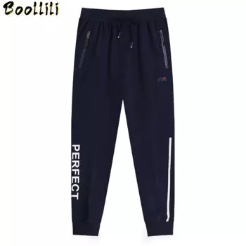 Брюки мужские тонкие хлопковые, свободные эластичные прямые штаны, спортивный костюм, большие размеры, весна-осень