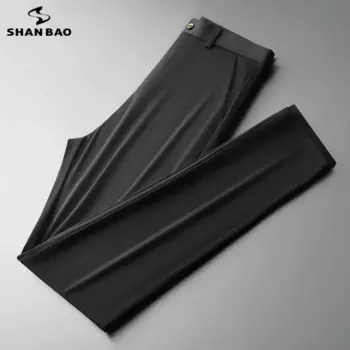 Брюки мужские тонкие стрейчевые, классические простые деловые повседневные Формальные штаны без глажки, прямые костюмные, на лето