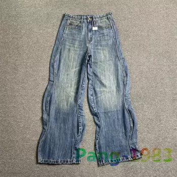 Брюки мужские/женские голубые в стиле хип-хоп