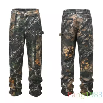 Брюки мужские/женские камуфляжные в стиле ретро