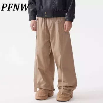 Брюки PFNW мужские с карманами, функциональные прямые штаны в американском стиле, хип-хоп, повседневные брюки-карго с широкими штанинами, шикарные, 28W4488