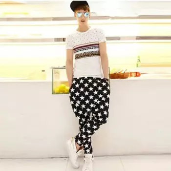 Брюки-шаровары мужские, большого размера, весна-лето