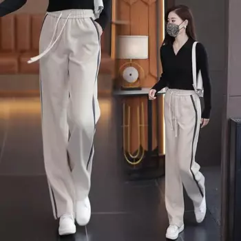 Брюки Широкие брюки Женские утолщенные прямые брюки