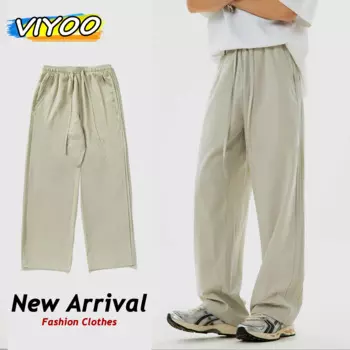 Брюки Y2K мужские летние в полоску, повседневные спортивные мешковатые штаны-карго для тренировок и фитнеса, быстросохнущие спортивные