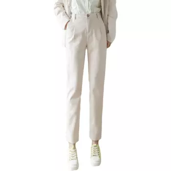 Брюки женские шерстяные с высокой талией, Py9229