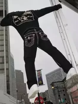 Брюки женские свободные в стиле хип-хоп, с вышивкой