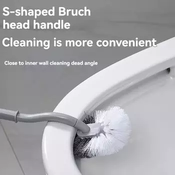 Brush Cleaning Toilet Toilet Brush Without Dead Corners Small Cleaning Brush with Long Handle S-type Toilet Curve Tool