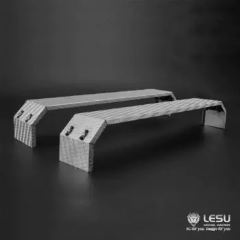 Брызговик LESU1/14, грузовик с тремя осями, искусственная нержавеющая сталь, тяжелый буксир, DIY Модель инженерного автомобиля