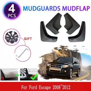 Брызговики для Ford Escape 2008 ~ 2012 2009 2010 2011 Брызговики Fender Flares Flap Splash Брызговики Крышка колеса Автомобильные аксессуары