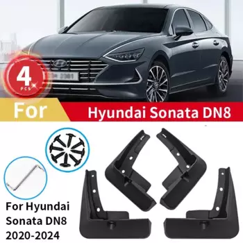 Брызговики для Hyundai Sonata DN8 10, грязевые щитки 2020, 2021, 2022, 2023, 2024, брызговики, передние и задние автомобильные аксессуары