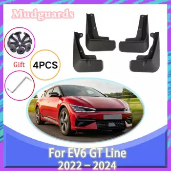 Брызговики для Kia EV6 GT Line, брызговики CV 2022-2024, брызговики, задние брызговики, брызговики против царапин, автомобильные аксессуары
