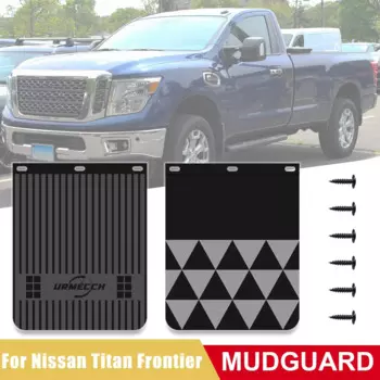 Брызговики для Nissan Titan Frontier 2 шт., резиновые широкоугольные Брызговики для колес, для тяжелых условий эксплуатации, 15 х12 дюймов