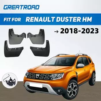 Брызговики для Renault Duster HM 2018 ~ 20222, аксессуары Dacia Duster 2019 2020 2021, брызговики, передние и задние колеса, расклешенные колеса