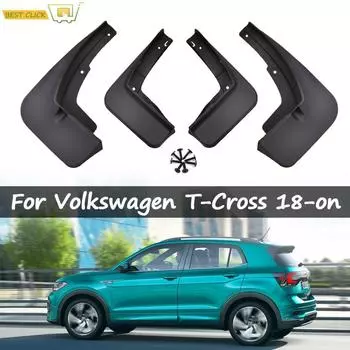 Брызговики для Volkswagen VW T-Cross 2018 2019 2020 2021, брызговики, брызговики, защита переднего и заднего крыла