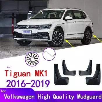 Брызговики для Volkswagen VW Tiguan MK1 AD1 5N 2016-2019, брызговики, передние и задние брызговики, крыло