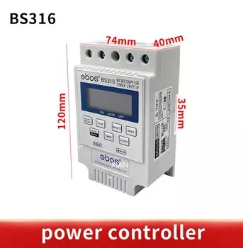 BS316 AC 220 В 25A Din-рейка ЖК-цифровой программируемый электронный таймер цифровой контроллер таймера BS316