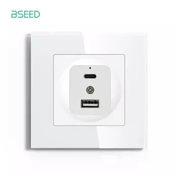 BSEED 2-портовая настенная розетка USB Type-C PD20W