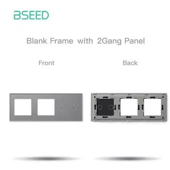 БСЕЕД двойная пустая рамка для переключателей из стекла 1/2/3 Gang