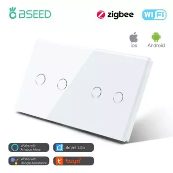 BSEED Двойной умный сенсорный выключатель света