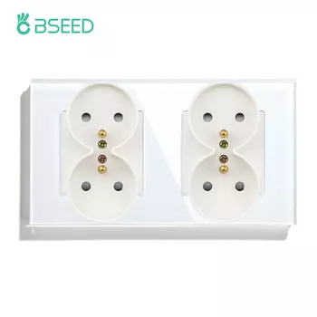 BSEED Двойные французские розетки белые/черные