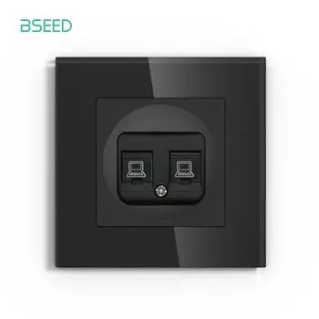 BSEED EU стандартная настенная розетка со стеклянной панелью