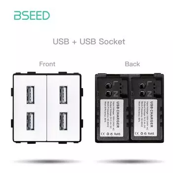 BSEED Механические переключатели стеклянные рамки для выключателей