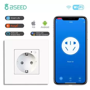 BSEED Умная розетка двойная белая пластик