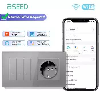BSEED Wi-Fi механические выключатели 1/2/3 Gang