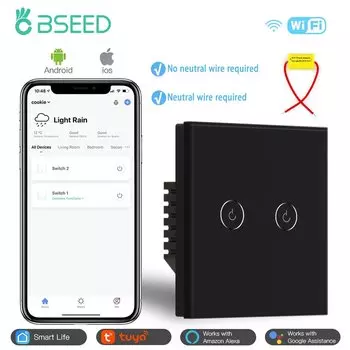 Умные выключатели света BSEED Smart Switches No Neutral