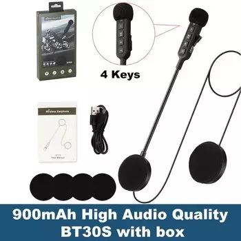 Bluetooth-гарнитура BT30 для мотоциклетного шлема, BT5.3