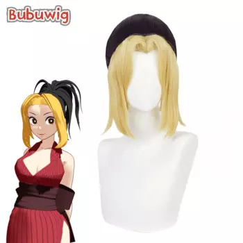 Bubuwig синтетические волосы Demon Slaye Kimetsu no Yaiba Makio парик для косплея женский 30 см короткие светлые разноцветные парики термостойкие