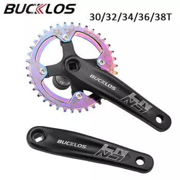 BUCKLOS Bicyle Кривошип 104 BCD 38T 36T 34T 32T MTB Звездочка круглая овальная 30T Звездочка 170 мм с винтами