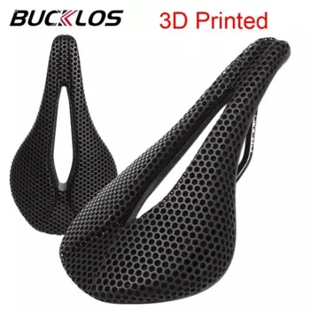 BUCKLOS велосипедное седло с 3D принтом, сверхлегкое углеродное/нейлоновое волокно, гравийное дорожное велосипедное сиденье, полое удобное седло для горного велосипеда