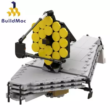 BuildMoc, Космический Американский телескоп, космический телескоп, набор строительных блоков, инструмент для исследований, кирпичи, игрушки для детей, подарки