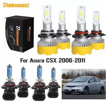 Buildreamen2 4 X автомобильные фары дальнего ближнего света 9005 9006 светодиодные галогенные фары 12 В для Acura CSX 2006 2007 2008 2009 2010 2011