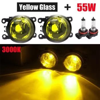 Buildreamen2 55W 100W галогенные Противотуманные светильник передний бампер автомобиля противотуманных фар цвет: желтый, белый теплый белый 12V для Jeep Grand Cherokee компасы Renegade