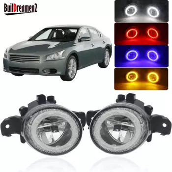 Buildreamen2 Автомобильные светодиодные противотуманные фары 4000LM Angel Eye дневные ходовые огни DRL противотуманные фары 12 В для Nissan Maxima 2006-2014