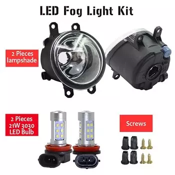 Buildreamen2 Автомобильный противотуманный фонарь H11 в сборе, абажур + лампа DRL 12 В, аксессуары для Toyota Highlander 2008 2009 2010 2011 2012