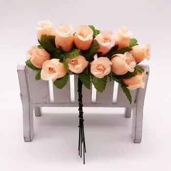 Букет из шелковых роз 12 шт