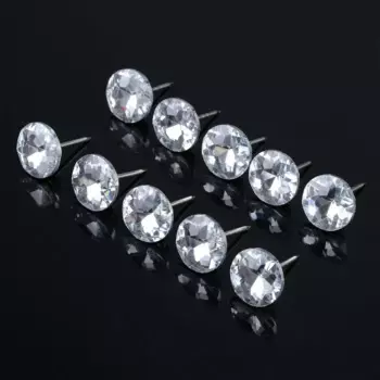 Булавки-гвоздики из алмазного хрустального стекла диаметром 14/18/20/22 мм, декоративные кнопки для мебели, дивана, 10 шт.