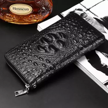 Бумажник для мужчин, кожаный длинный мужской кошелек из натуральной кожи с зажимом для денег