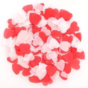 Бумажное конфетти сердечки 1000 шт