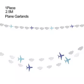 Бумажные баннеры с облаками и самолетами для детского праздника