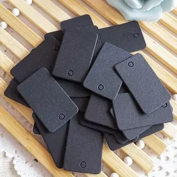 Бумажные бирки MINGXUAN "Спасибо", золотое тиснение, черные и белые